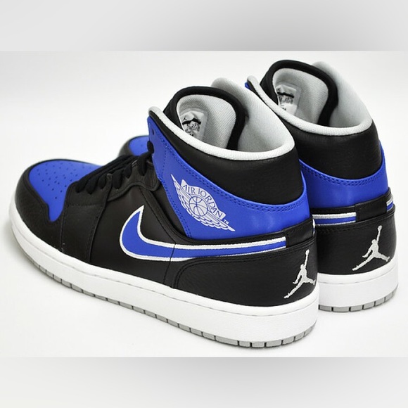 EUC Men’s Size 9 (Euro Size 42.5) Jordan 1 Retro Mid Sneakers In Game Royal Blue - Picture 5 of 14